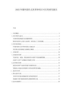 2025年循環(huán)指針式世界鐘項(xiàng)目可行性研究報(bào)告