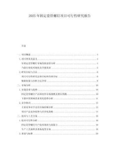 2025年固定套管螺釘項(xiàng)目可行性研究報告