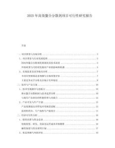 2025年高效螯合分散劑項目可行性研究報告
