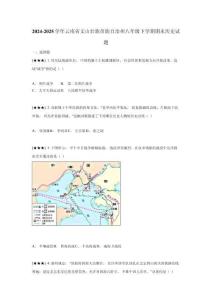 2024-2025學年云南省文山壯族苗族自治州八年級下學期期末歷史試題
