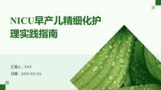 NICU早產(chǎn)兒精細(xì)化護(hù)理實(shí)踐指南