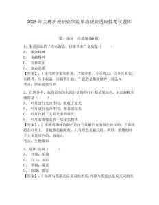 2025年大理護(hù)理職業(yè)學(xué)院單招職業(yè)適應(yīng)性考試題庫及參考答案詳解