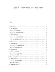 2025年手動(dòng)弧度平臺項(xiàng)目可行性研究報(bào)告