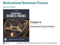 國際金融（原書第16版）課件  Chapter 6   International Parity Conditions