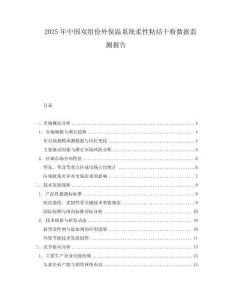 2025年中國雙組份外保溫系統柔性粘結干粉數據監測報告
