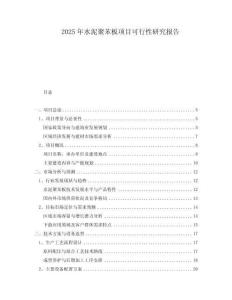 2025年水泥聚苯板項目可行性研究報告