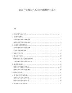 2025年在線打碼機(jī)項(xiàng)目可行性研究報(bào)告