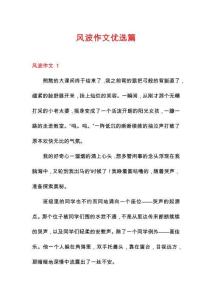 风波作文优选篇
