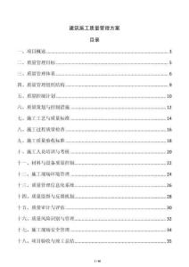 建筑施工質(zhì)量管理方案