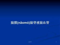 腦膜腦脊液腦血管學習教案