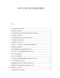 2025年中國手腕汗帶數據監測報告