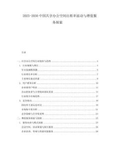 2025-2030中國共享辦公空間出租率波動與增值服務(wù)探索