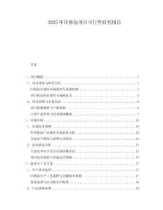 2025年印格氈項目可行性研究報告
