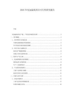 2025年電加溫線項(xiàng)目可行性研究報(bào)告