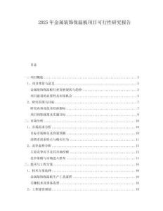 2025年金屬裝飾保溫板項目可行性研究報告