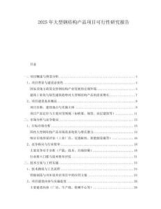 2025年大型鋼結(jié)構(gòu)產(chǎn)品項(xiàng)目可行性研究報(bào)告