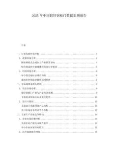 2025年中國鍛鋅鋼板門數據監測報告