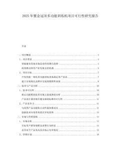 2025年紫金冠頂多功能訓(xùn)練機(jī)項目可行性研究報告