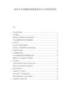 2025年女式胸圍用的松緊帶項(xiàng)目可行性研究報(bào)告