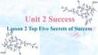 Unit 2 Success Lesson 2 Top Five Secrets of Success課件 北師大版選擇性必修第一冊