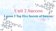Unit 2 Success Lesson 2 Top Five Secrets of Success課件 北師大版選擇性必修第一冊(cè)