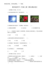 2025年教科版科學(xué)二年級上冊《期末測試卷》附答案（預(yù)熱題）