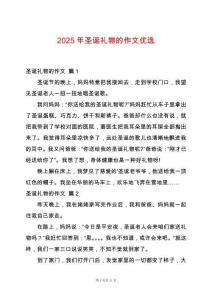 2025年圣誕禮物的作文優(yōu)選
