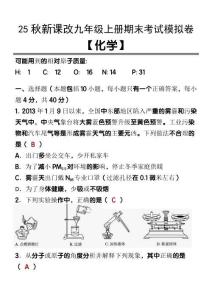 【2025秋新版】九上【化學】期末考試模擬卷