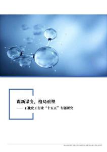 石化化工行業(yè)“十五五”專題研究：謀新謀變，格局重塑