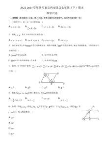 【初一數(shù)學(xué)】陜西省寶雞市隴縣2022-2023學(xué)年七年級(jí)下學(xué)期期末教學(xué)質(zhì)量檢測(cè)數(shù)學(xué)試卷(含答案)