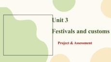 Unit 3 Festivals and customs Project & Assessment 課件 高中英語譯林版必修第二冊