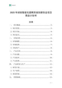 2025年球拍智能化握柄系統(tǒng)創(chuàng)新創(chuàng)業(yè)項(xiàng)目商業(yè)計(jì)劃書(shū)