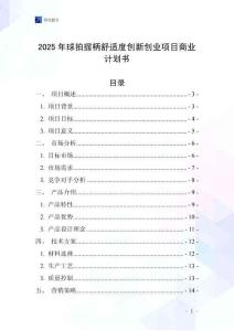 2025年球拍握柄舒適度創(chuàng)新創(chuàng)業(yè)項(xiàng)目商業(yè)計(jì)劃書(shū)