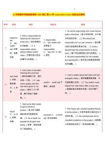 32天掌握中考英語新課標(biāo)1600詞匯+第24天responsible~screen派生法記單詞