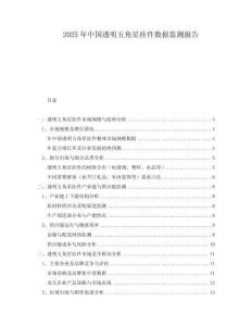 2025年中國透明五角星掛件數據監測報告