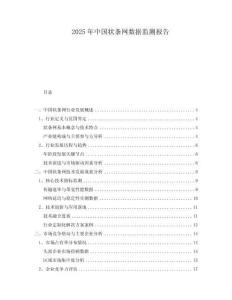 2025年中國狀條網數據監測報告