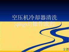 空壓機(jī)冷卻器清洗操作流程優(yōu)選ppt資料