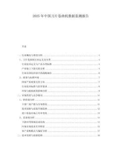 2025年中國刀片卷曲機數據監測報告