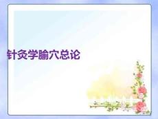 針灸學腧穴總論PPT課件