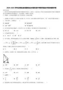 2024-2025學(xué)年云南省迪慶藏族自治州德欽縣中考數(shù)學(xué)最后沖刺濃縮精華卷含解析