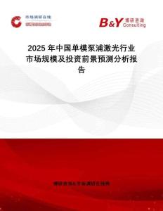 2025年中國單模泵浦激光行業(yè)市場規(guī)模及投資前景預(yù)測分析報(bào)告