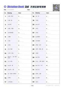 英語(yǔ)詞匯 小升初 高頻422詞 默寫(xiě)提示版