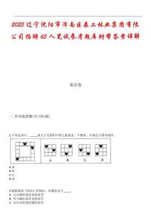 2025遼寧沈陽市渾南區(qū)森工林業(yè)集團(tuán)有限公司招聘65人筆試參考題庫(kù)附帶答案詳解