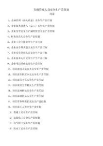 各級管理人員安全生產(chǎn)責(zé)任制