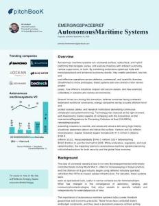 PitchBook-新興空間簡(jiǎn)報(bào)：自主海事系統(tǒng) EMERGING SPACE BRIEF Autonomous Maritime Systems