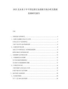 2025及未來(lái)5年中國(guó)邊梁后加強(qiáng)板市場(chǎng)分析及數(shù)據(jù)監(jiān)測(cè)研究報(bào)告