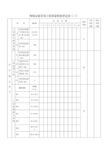 母線安裝分項工程質(zhì)量檢驗評定表（三）