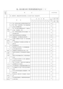 盤、柜安裝分項工程質(zhì)量檢驗評定表（一）