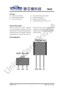 聯(lián)芯橋UCB78L05全系列產(chǎn)品規(guī)格書(shū)