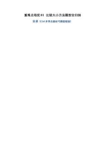 重難點培優01 比較大小方法題型全歸納（復習講義）（全國通用）（原卷版）